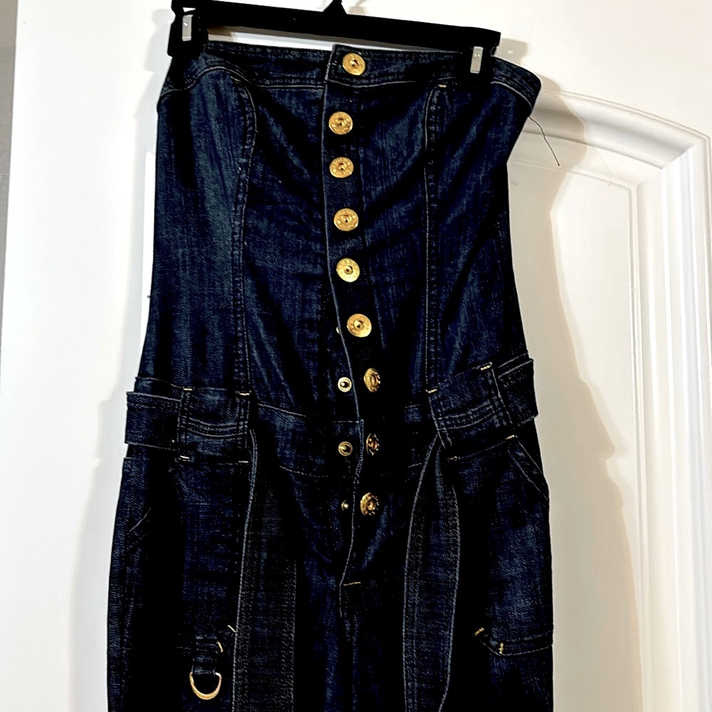 Jean vintage bebe one piece Jumpsuitt